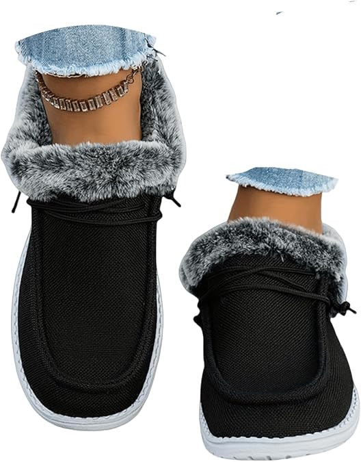 Winter Boots For Women 2025 Dressy Snow Boots Fur Lined Warm Slip On Casual Fashion Trendy Comfortable Ankle Booties