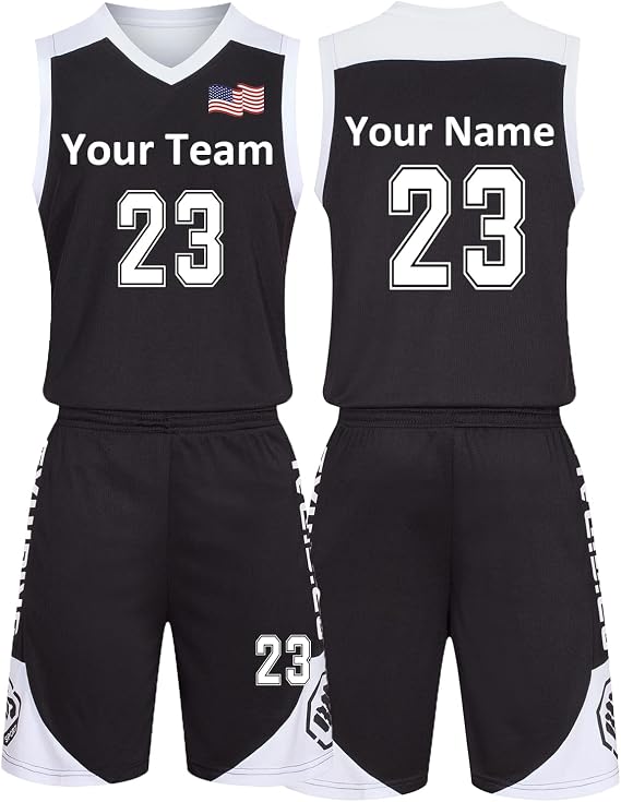 Custom Basketball Jerseys Any Name Number Team Logo - Basketball Jerseys for Men Boys Kids Aldult Basketball Uniform Set