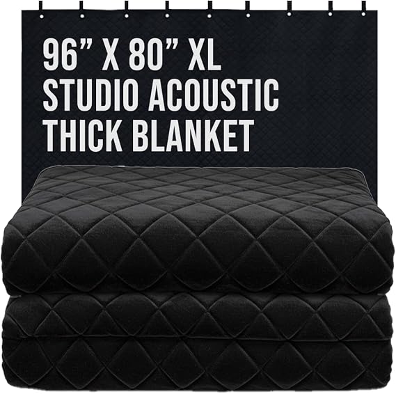 Boxer BoxerTools Studio Thicker Sound Dampening Blanket 80" x 96" Light Blocker, Moving Blanket, General Indoor/Outdoor Use, 14lbs Each