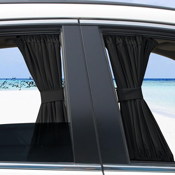 Car Curtains, Universal Car Window Screens, Window Shades Auto Privacy Shade Valances, Auto Shade Valances for Side Window Universal Sunshade Van Curtain Mesh Screen