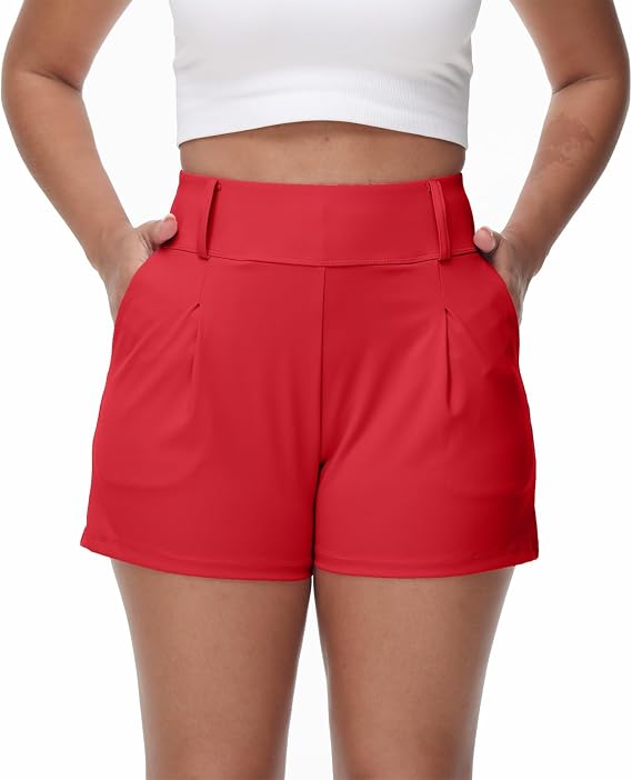 Blaosn Womens Golf Shorts Workout Running Bike Gym Athletic Lounge Work Dress Pants High Waist Cute Clothes Summer Outfits