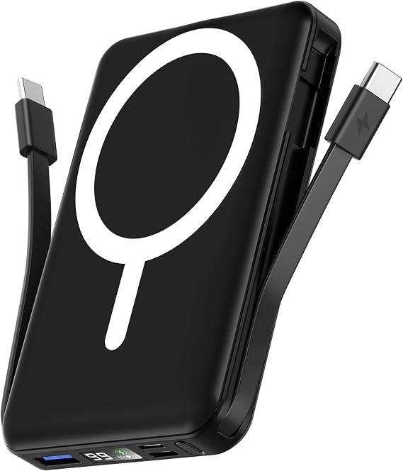 podoru for Magsafe Power Bank, 10000mAh Magnetic Portable Charger
