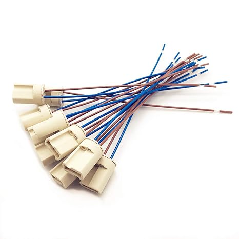 10pcs Porcelain G9 LED Light Socket,G9 Lamp Holder with Wire 15cm (10pcs G9 Socket with Wire)