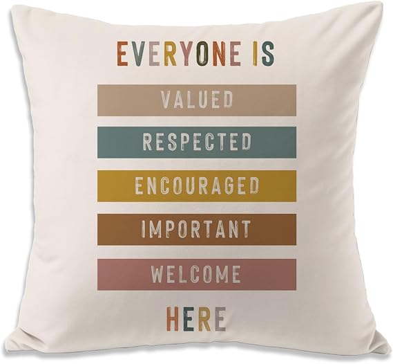Everyone Is Welcome Pillow Covers, Boho Classroom Decor, All Are Welcome, Classroom Decor, Classroom Quotes, Playroom Decor, Child Throw Pillow Cover Everyone is Valued