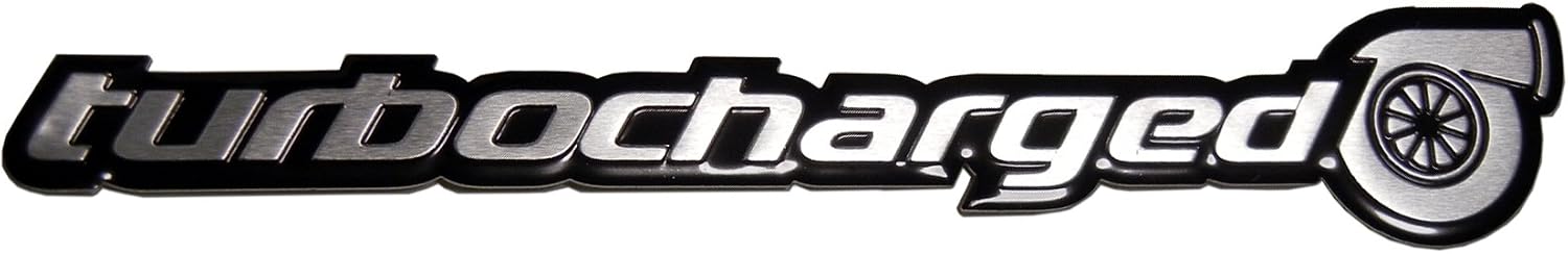Turbo TURBOCHARGED Aluminum Emblem Badge Compatible with Honda Civic Si Acura NSX TSX RDX RSX Type-S Subaru Impreza WRX Mazda Mazdaspeed 3 6 Nissan Sentra SER 300ZX 350Z Datsun 280ZX 280Z