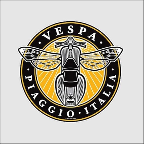 GS Vespa Piaggio Italia Bumper Sticker - 5 Inch Vinyl Decal for Car, Truck, Window - Italian Scooter Graphic for Vespa Lovers