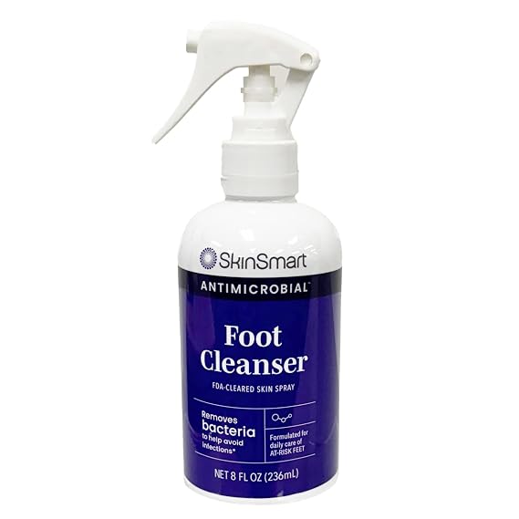 SkinSmart Antimicrobial Foot Cleanser, Hypochlorous Acid Spray, 8 oz