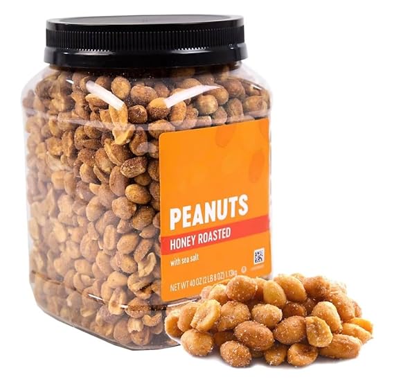 Honey Roasted nuts with Sea Salt | Resealable Jar - High-Protein Crunchy Sweet & Savory Healthy Snack for Every Occasion | Snack Gift On the Go Treat Office School Party (40 oz Jar, Honey)Mixed Bulk Nuts