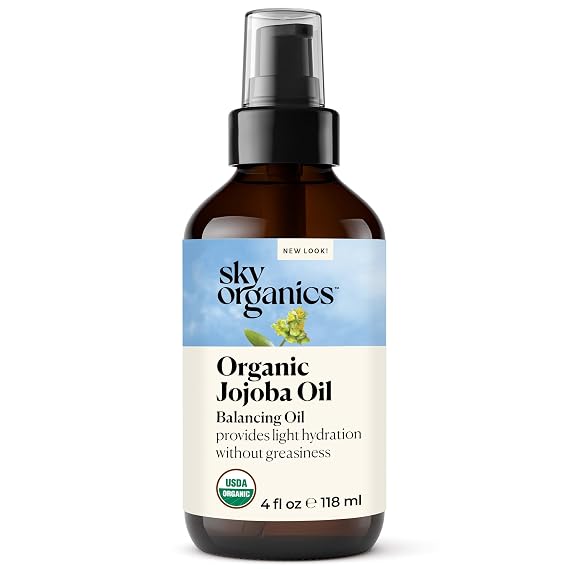 Sky Organics Organic Jojoba Oil, 100% Pure Face, Hair, Skin & Cuticle Oil
