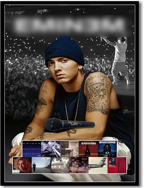 LEKAI Eminem Poster For Fans Kids Room Bedroom Wall Decor-Eminem Music Signed Posters Canvas Prints Picture For Teen Boy Girls Gifts