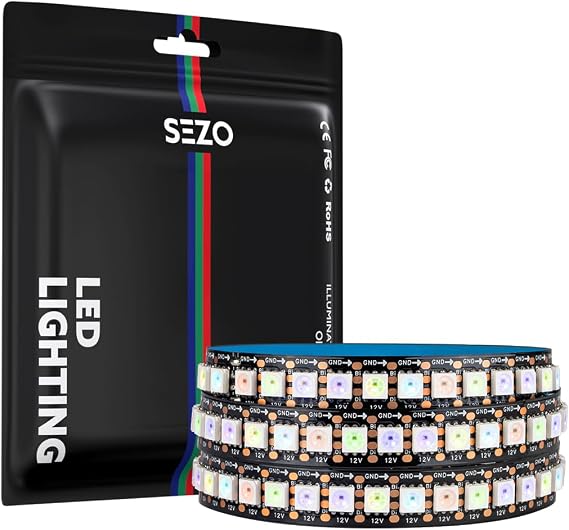 SEZO WS2815 (Upgraded WS2812B) Individually Addressable RGB LED 144 LEDls