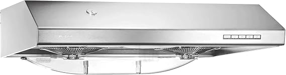 Pacific Auto Clean Under Cabinet Range Hood 30 Inch, 900 CFM Stove Vent Hood, Stainless Steel Kitchen Exhaust Hood, Kitchen Hood Vent, Ultra Quiet Dual Fans, LED Lights AC30BS Filterless Auto Cleans