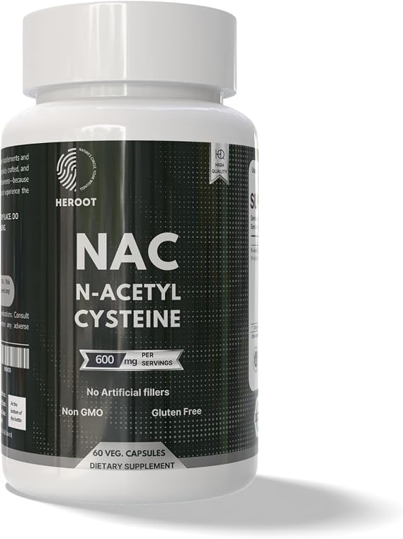 N-Acetyl L-Cysteine (NAC) 500mg | Pack of 2 60 Capsules Each | Plant-Based Formula | No Preservatives or Artificial Fillers | Serving Size: 1 Capsule