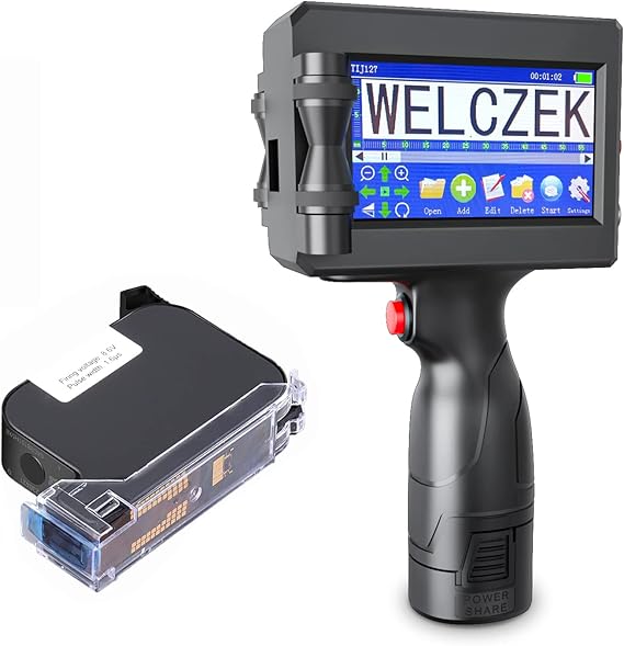 TIJ127 Handheld Inkjet Printer, Portable Industrial Coding Machine