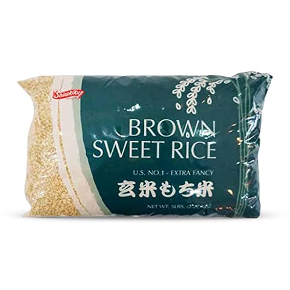 Shirakiku Sweet Brown Rice - Short Grain Japanese Style Rice with Low Calories and Dietary Fiber - Perfect for Authentic Asian Cuisine | Risotto, Rice Pudding, and Sushi | 5-Pound (Pack of 1)
