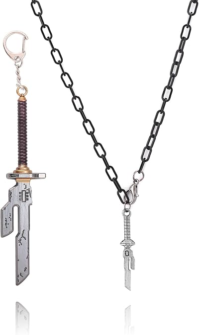 JJK Fushiguro Toji Weapon Set - Zen Blade Necklace and Keychain