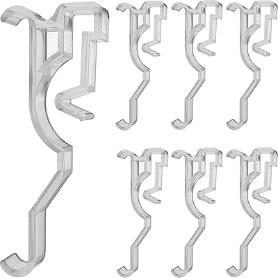 Valance Clips 12pcs 2.5 Clear Plastic Hidden Retainer Holder Installation Bracket for 2inch Horizontal Wood and Faux Wood Blinds with a 2-12 64mm Arc-Shaped Slat