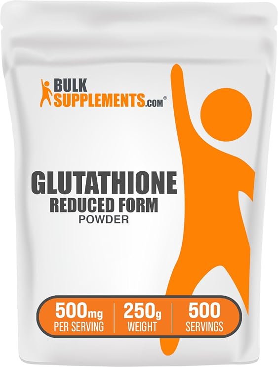 Glutathione Reduced Powder - Glutathione Supplement, Reduced Glutathione Powder - Glutathione 500mg, Gluten Free, 500mg per Serving, 250g (8.8 oz) (Pack of 1)