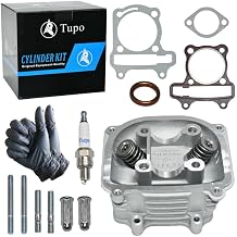 Tupo GY6150-57.4 Cylinder Head Kit For 125cc 150cc Jonway Jmstar Roketa Sunl Tank Peace Taotao ATV Moped Go Kart That Equipped With GY6 4-Stroke 157QMJ 152QMI Engine, Top End Kit (Package C)