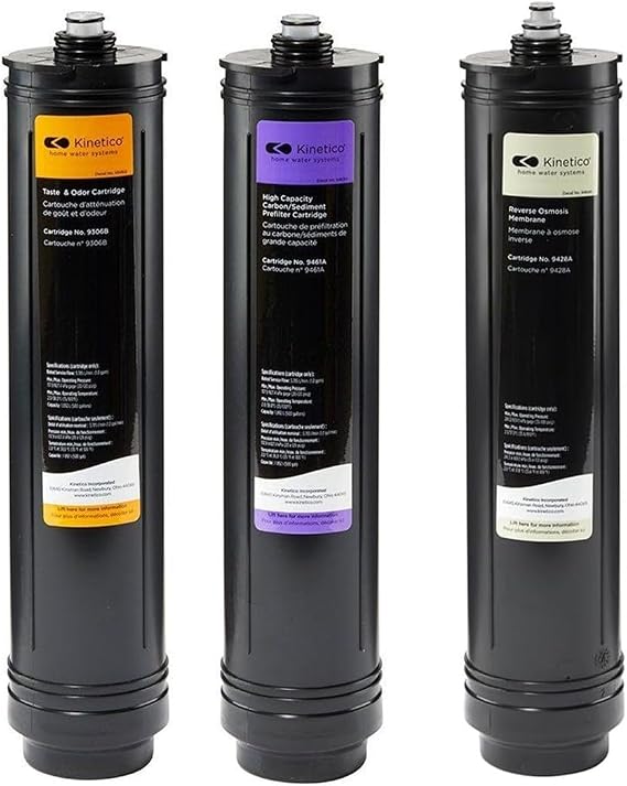 Kinetico - Set of 3 filters. (Part No. 9461A Purple, 9306B Orange & 9428A Ivory) for K2 and A200 Aquakinetic system