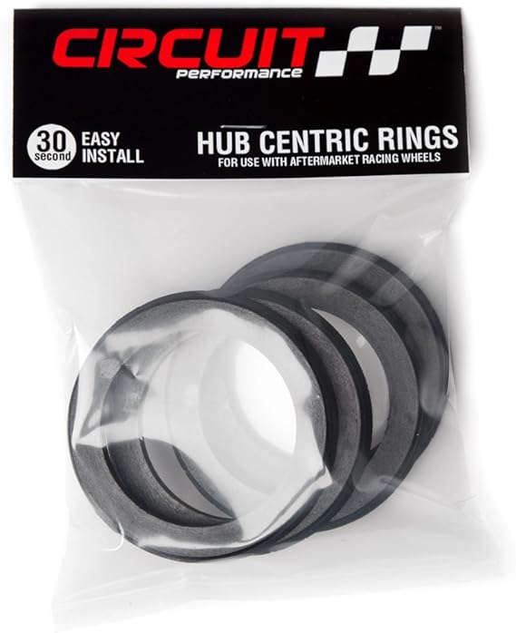 73.1mm OD to 67.1mm ID Circuit Performance Black Plastic Polycarbonate Hub Centric Rings