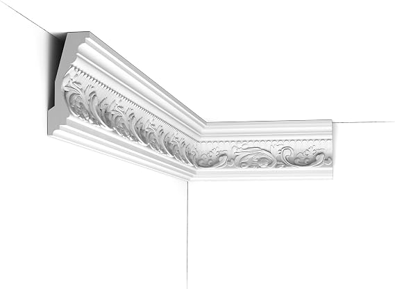Orac Decor | Purotouch High Density Polyurethane Crown Moulding | Primed White | 7-4/8in Face x 78in Long