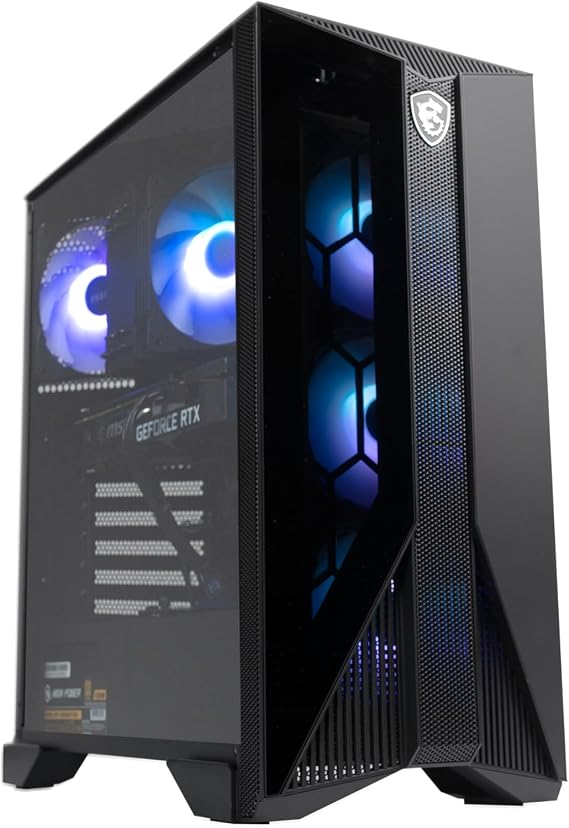 msi Aegis ZS Gaming Desktop, AMD Ryzen 7 7700, GeForce RTX 4060, 16GB RAM, 1TB SSD, RGB Fan Cooling, Wi-Fi 6E, Keyboard & Mouse Included, DIY Friendly, Windows 11 Home-Adv: 7NUC-607US