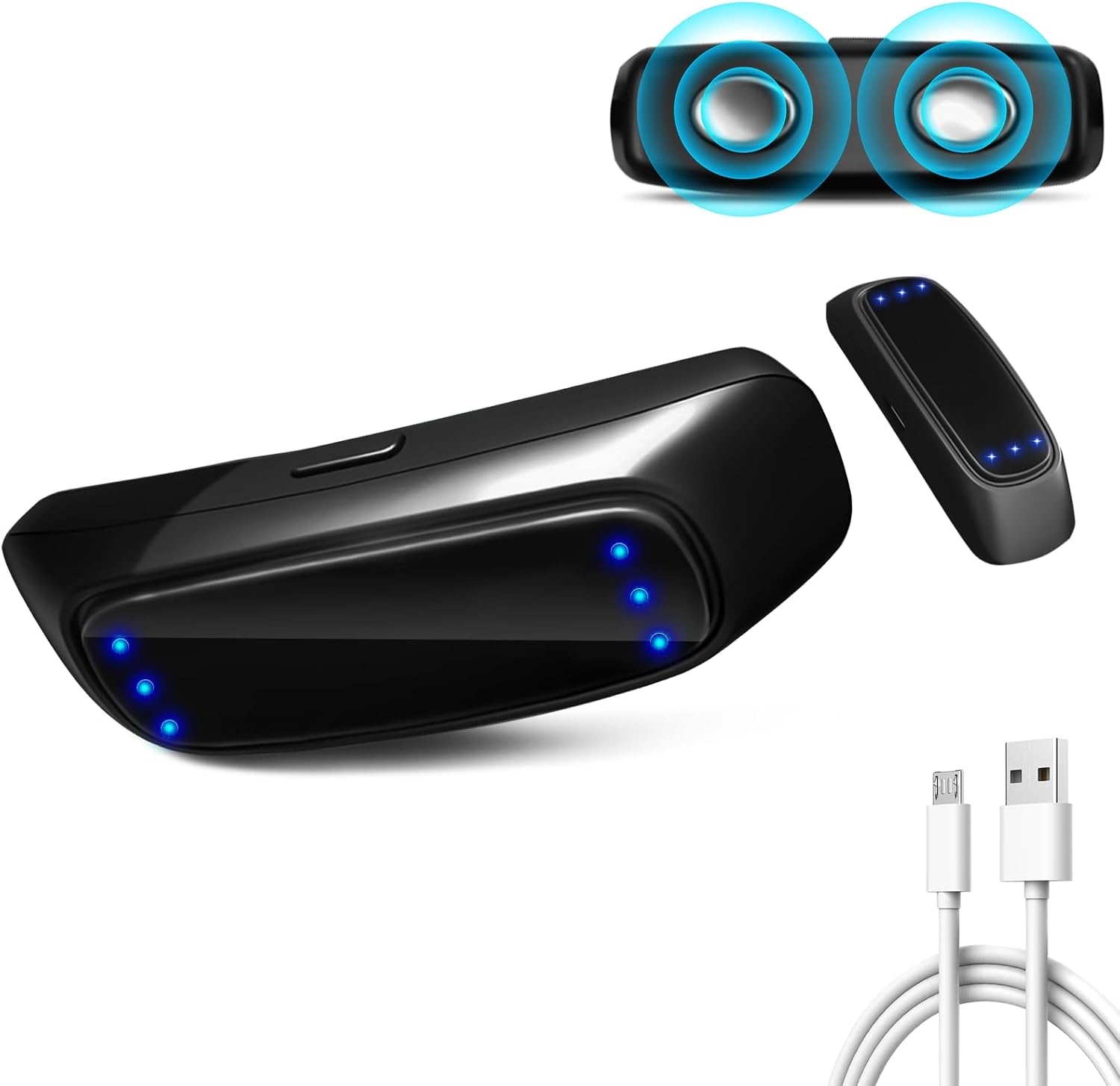 Anti Snoring Devices, Upgraded Electric Snore Stopper Devices with Intelligent Throat Massages, USB Rechargeable Snore Stopper, Snoring Solution for Men and Women