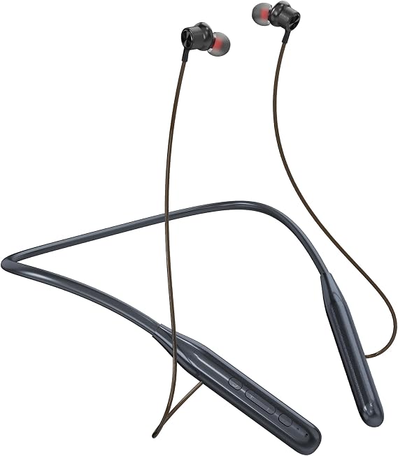 ZXQ Bluetooth Neckband Earbuds, in-Ear Wireless Around Neck Headphones with Microphone, 6EQ Modes, 35 Hours Long Playtime, Magnetic Design for Music, Sports-Black