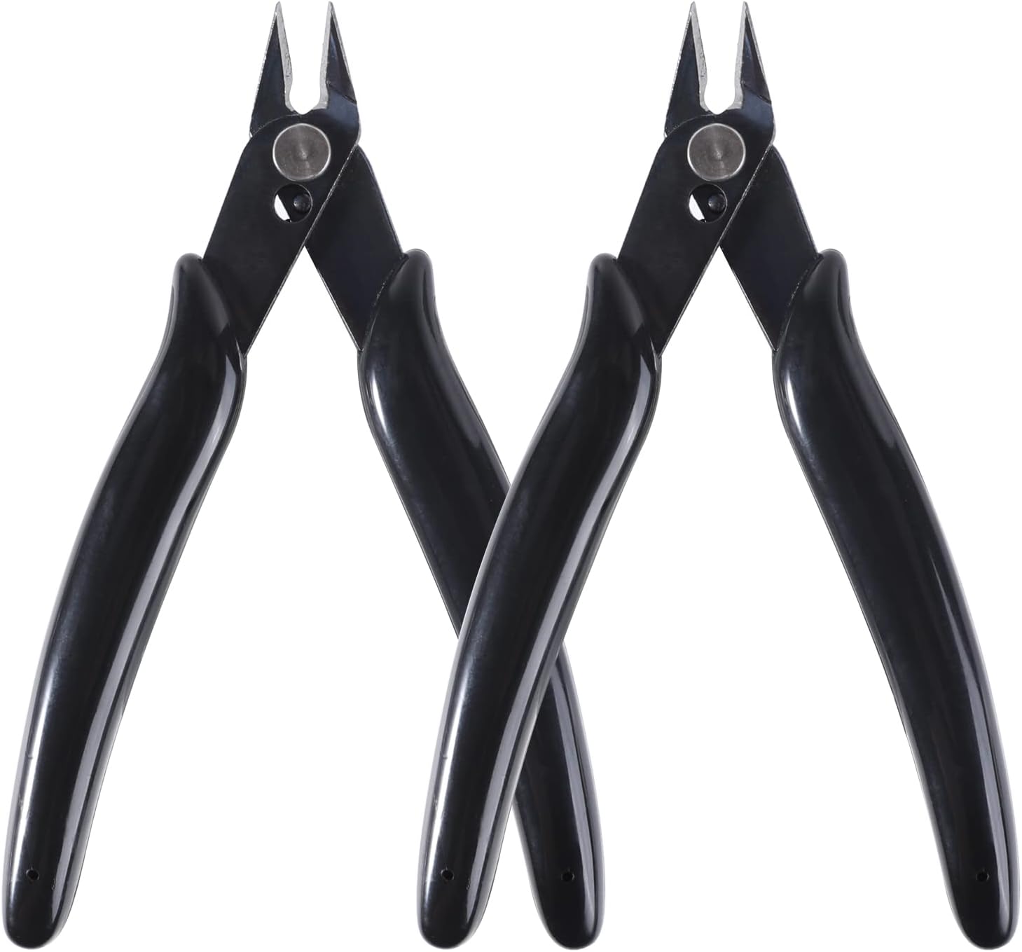 Wire Cutters, 2pcs Side Cutters Cable Cutters Precision Flush Cutters Wire Strippers Electrical Snips Electrical with Soft Grip for Jewelry Craft DIY