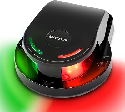 Acelane Boat Navigation Lights, Waterproof Navigation Lights for Boats Red and Green Boat Lights LED Bow Lights