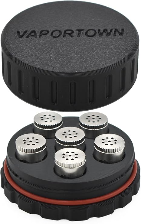 Vaportown Airtight Dosing Capsules Caddy Compatible with Cloud Power ÄRiS (Ultra) FX Mini (Ultra) Vaporiser Odour-Proof Container Holds 6 Capsules Container Travel Accessories
