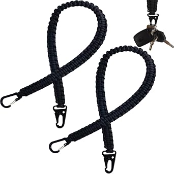 24in Heavy Duty Paracord Keychain,Tactical Rope, Braided Strong Lanyard for Outdoor Activities, Camera, Keys, Whistle 2