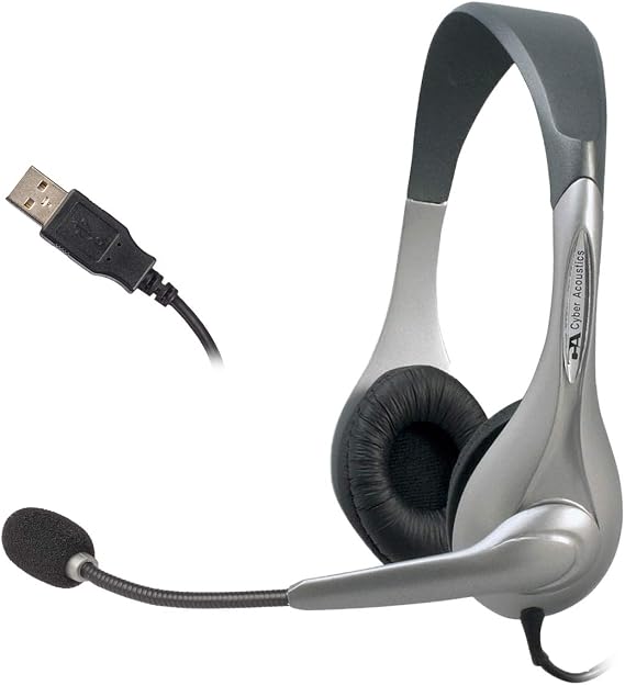 Cyber Acoustics AC-851B USB Stereo Headset with Built-in Microphone