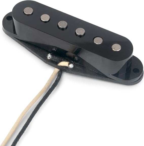 StewMac Alnico 5 Single-Coil Pickup, Neck position, Black Exposed Coil