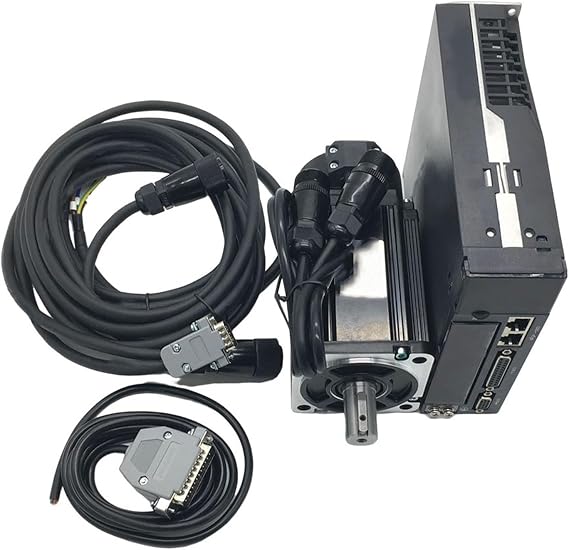 servo CNC 200W 400W 600W AC Servo Motor Driver Kit 60x60mm Flange Servo Motor Kit 3000RPM 0.63N.m 1.27N.m 1.91N.m 220V AC Servo Motor industrial controller ( Color : 400W M01330 No Brake , Size : 8 me