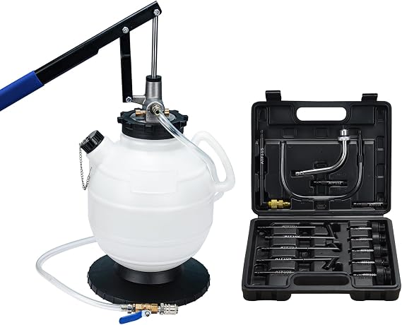 7.5L Transmission Fluid Pump Manual ATF Refill Tool Kit with 15pcs Adapters Automatic Transmission Fluid Refill Pump Set