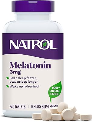 Natrol Melatonin 3 mg, Dietary Supplement for Restful Sleep, Sleep Supplements for Adults, 240 Melatonin Tablets, 240 Day Supply