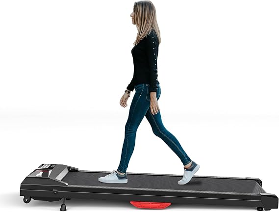 Walking Pad 2 in 1 Under Desk Treadmill, 2.5HP Low Noise Walking Pad Running Jogging Machine with Remote Control for Home Office, Lightweight Portable Desk Treadmill Installation Free