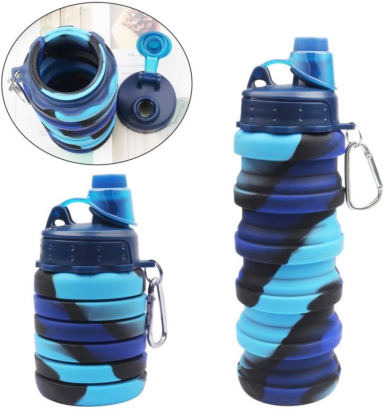 nuoshen Boys Water Bottle Camouflage Color Personalised Collapsible Water Bottle For Kids Water Bottle
