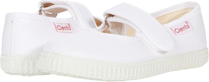 Cienta Kids Shoes 56000 Ideal for Infants/Toddlers/Little Kids Canvas Lining Rubber Outsole - Washable White 19 (US 3.5 Toddler) M