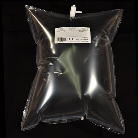 Tedlar Bag 10L - Air Sampling - Gas Sampling - PVF Film - Polypropylene Fitting Valve (Pack of 10)