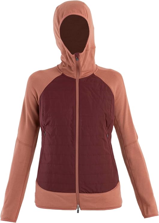 Icebreaker Merino Women's Quantum Hybrid Long Sleeve Full-zip Hooded Jacket