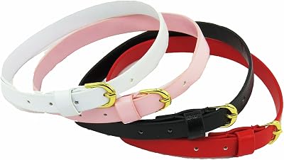 American Fashion World Doll Matte Belts for 18-Inch Dolls | 4 Pack | Premium Quality & Trendy Design | Dolls Accessories for Popular Brands