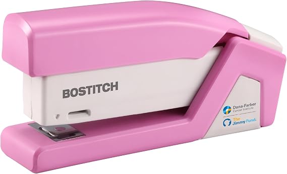 Bostitch Office InCourage Spring-Powered Compact Stapler, 3-in-1, Plastic, Half Strip, 20 Sheet Capacity, BCA Pink (1588)