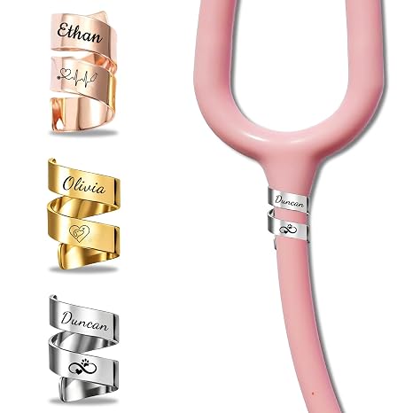 Personalized Stethoscope Name Tag, Custom Stethoscope ID Charms