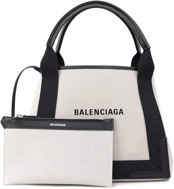 Balenciaga 339933 2HH3N 9260 Women's Navy Hippo S Canvas Material Natural Black