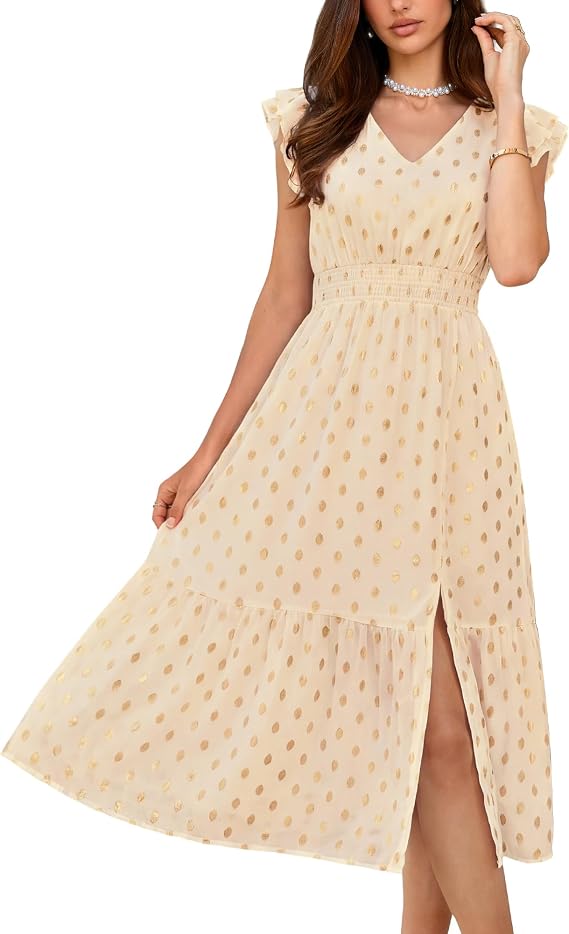 GRACE KARIN Womens Summer Wedding Guest Dresses Boho Beach Midi Sundress