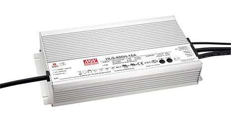 MEAN WELL HLG-600H-48A AC to DC LED Driver Power Supply, 48 Volt 12.5 Amp, 600 Watt