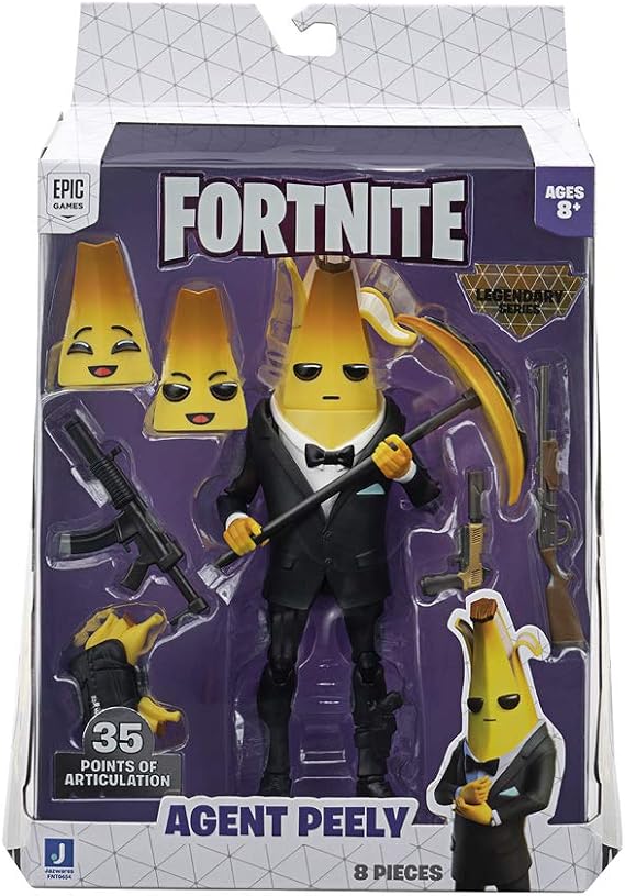 Fortnite Legendary Series, 1 Figure Pack - 6 Inch Agent Peely - BaseCollectible Action Figure - Includes 3 Interchangeable Faces